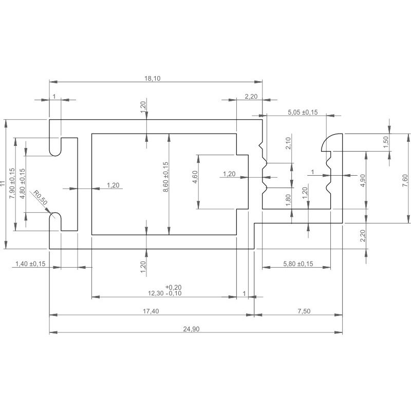 Spannrahmenprofil 1007 Ral 8003 matt Produktbild BIGSKZ L