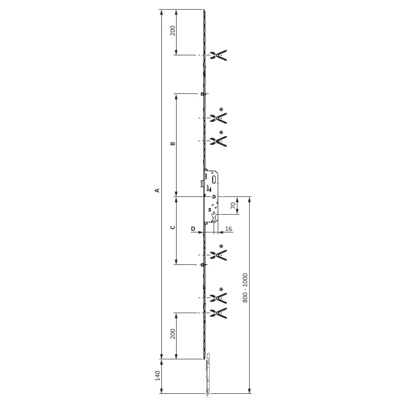 SIEGENIA-AUBI TITAN Türgetriebe DB/G OR/PZ Produktbild BIGSKZ L