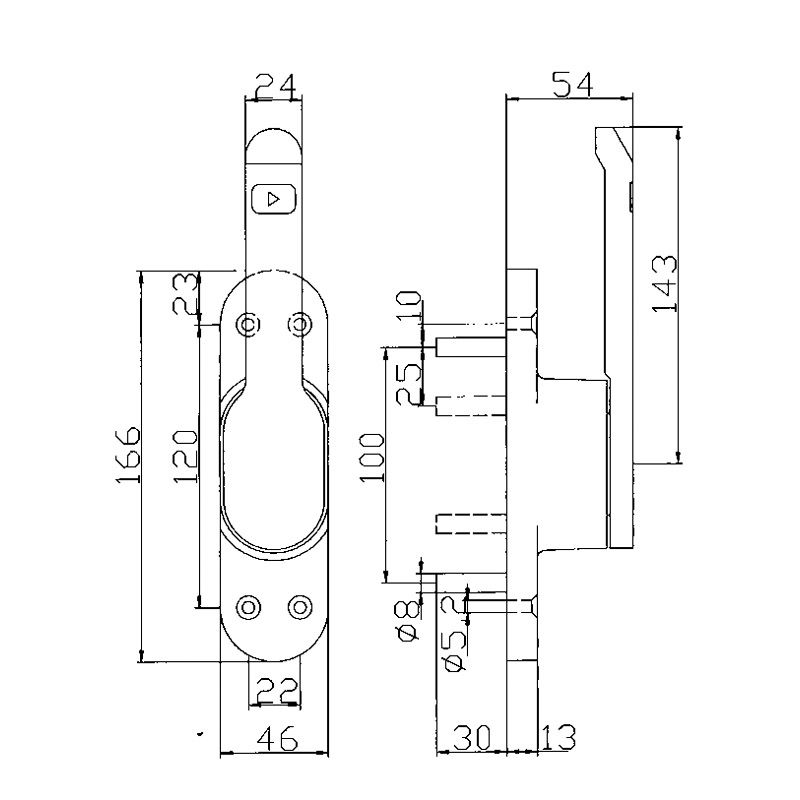 DENI Türtreibriegel VARIO *4220* Produktbild BIGSKZ L