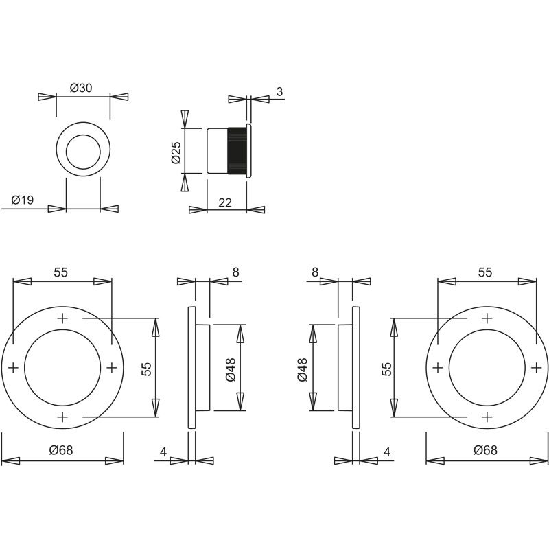 HOPPE Schiebetürset M471 Set 5 Produktbild BIGSKZ L