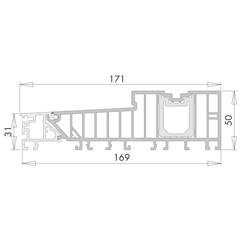 SIEGENIA Bodenschwelle ECO PASS B171 Holz IV68 Produktbild BIGSKZ L