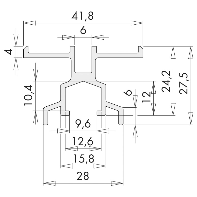 Führungsschiene RehauGeneo Gr 700 EV1 K5 Produktbild BIGSKZ L