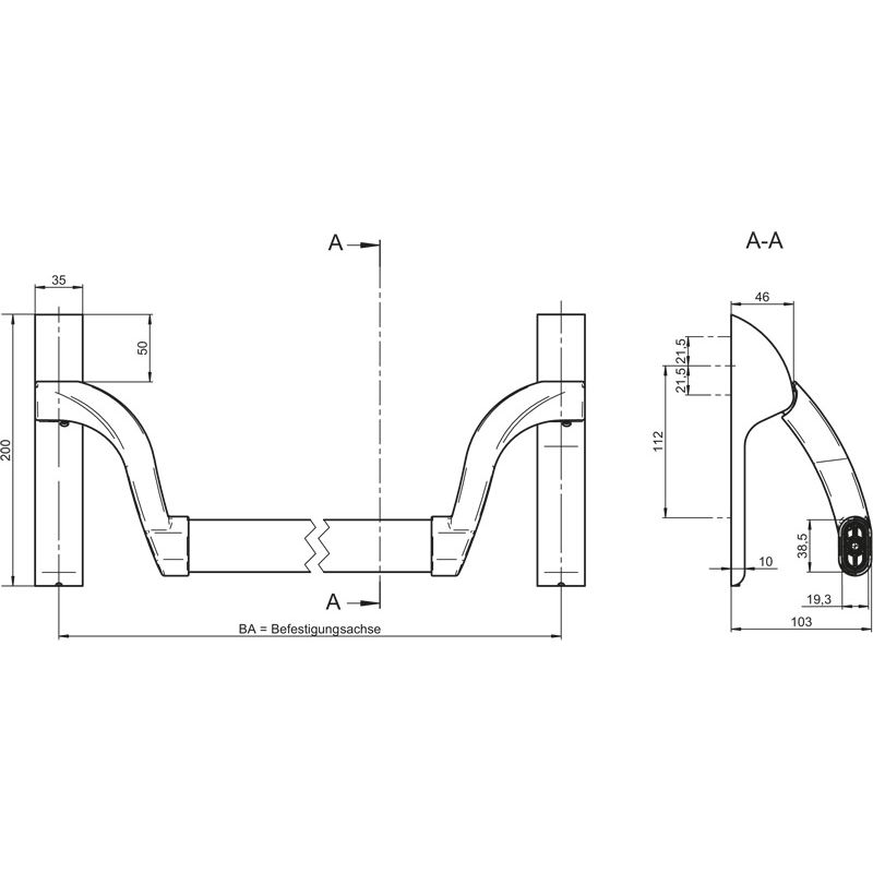 ECO Pushbar-Set EPN 900 III Standflügel Produktbild BIGSKZ L