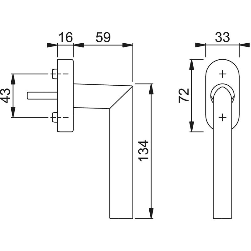 HOPPE Fenstergriff STOCKHOLM 0140/US956 Secustik® - inkl. Schrauben Produktbild BIGSKZ L