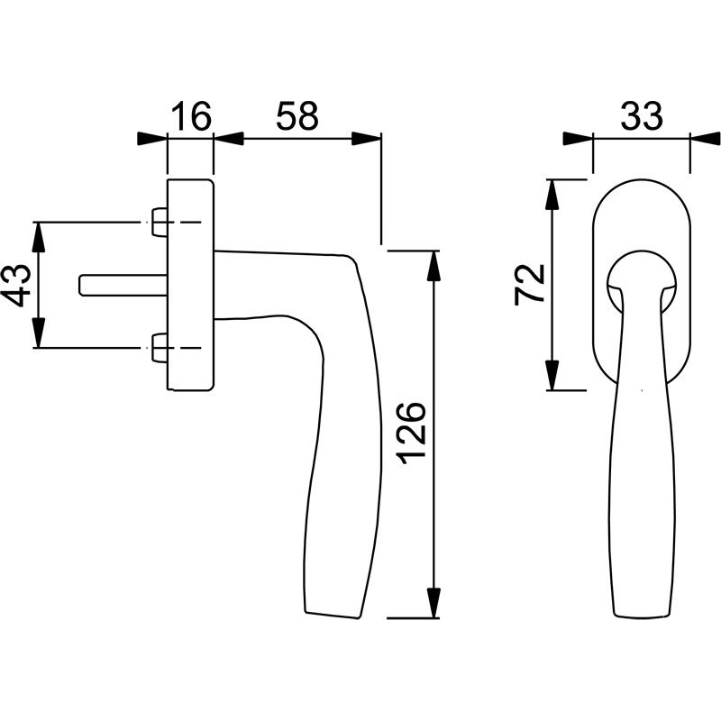 HOPPE Fenstergriff VITORIA 0515/US956 Secustik® - inkl. Schrauben Produktbild BIGSKZ L