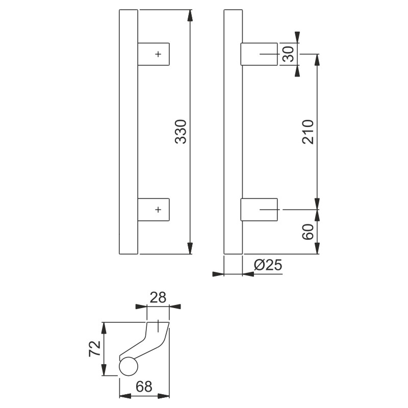 5004 F1 Alu natur/330 mm/210 mm/2/BS-1101 und BS-1102/Stück Produktbild BIGSKZ L