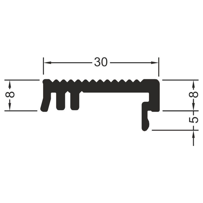 DECKEL D8-ABS 3000 mm  VE60M schwarz Produktbild BIGSKZ L
