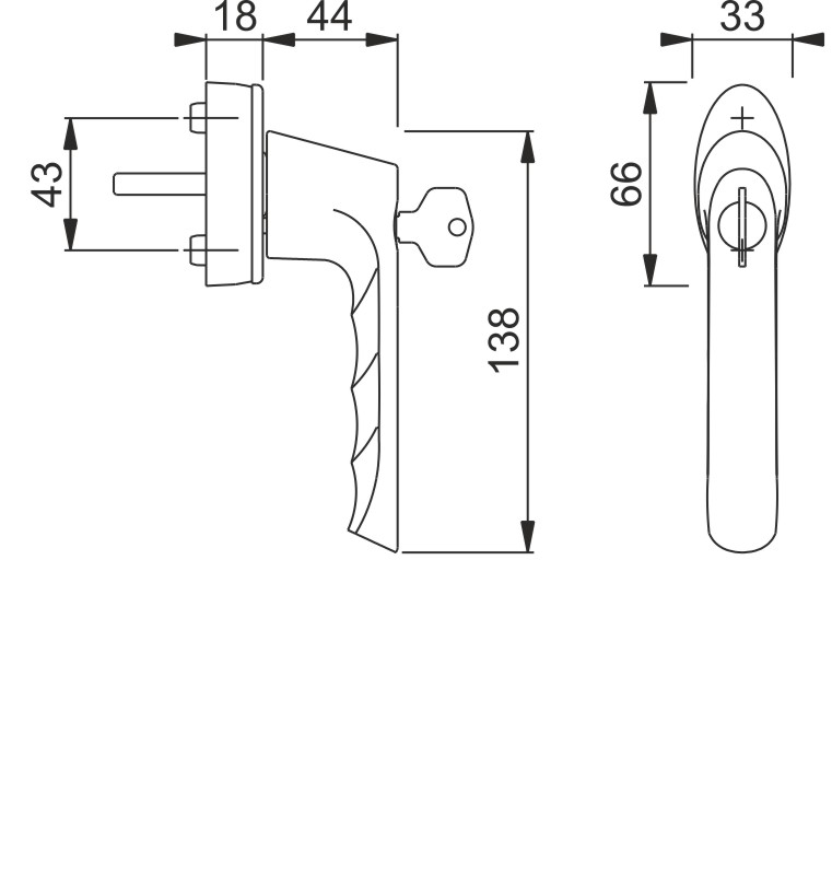 HOPPE Fenstergriff BREST 0739S/US954 abschließbar  Secu100® Secustik® VarioFit® - inkl. Schrauben Produktbild BIGSKZ L