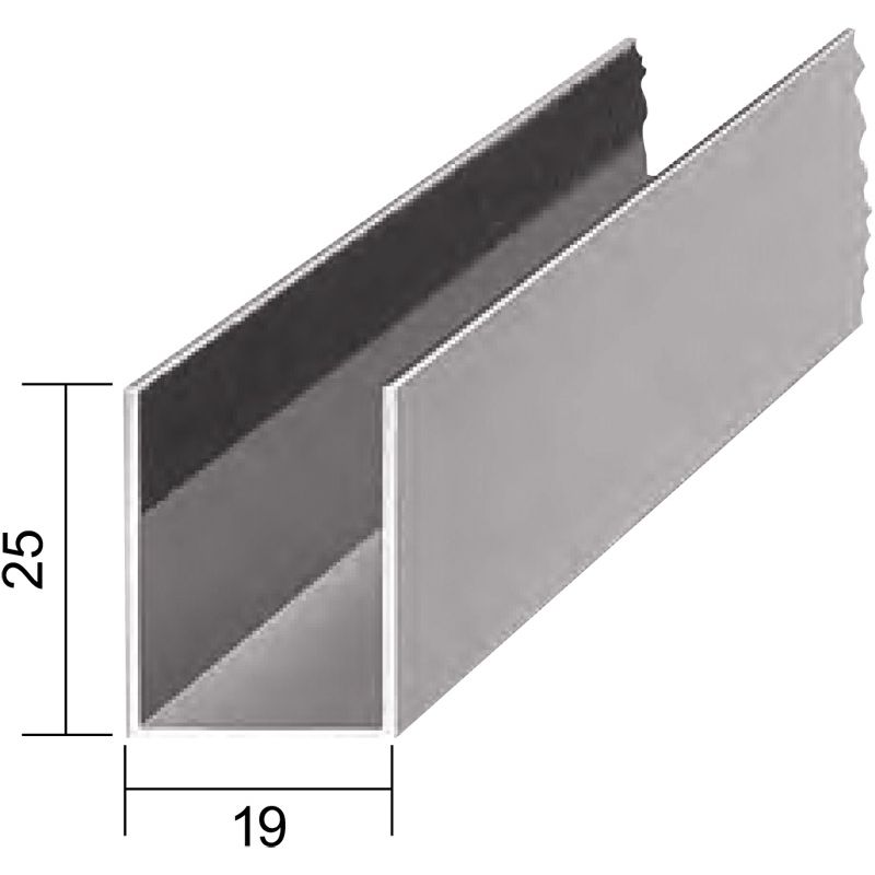 Alu-Führungsschienen beflockt 25x19x25mm Produktbild BIGSKZ L