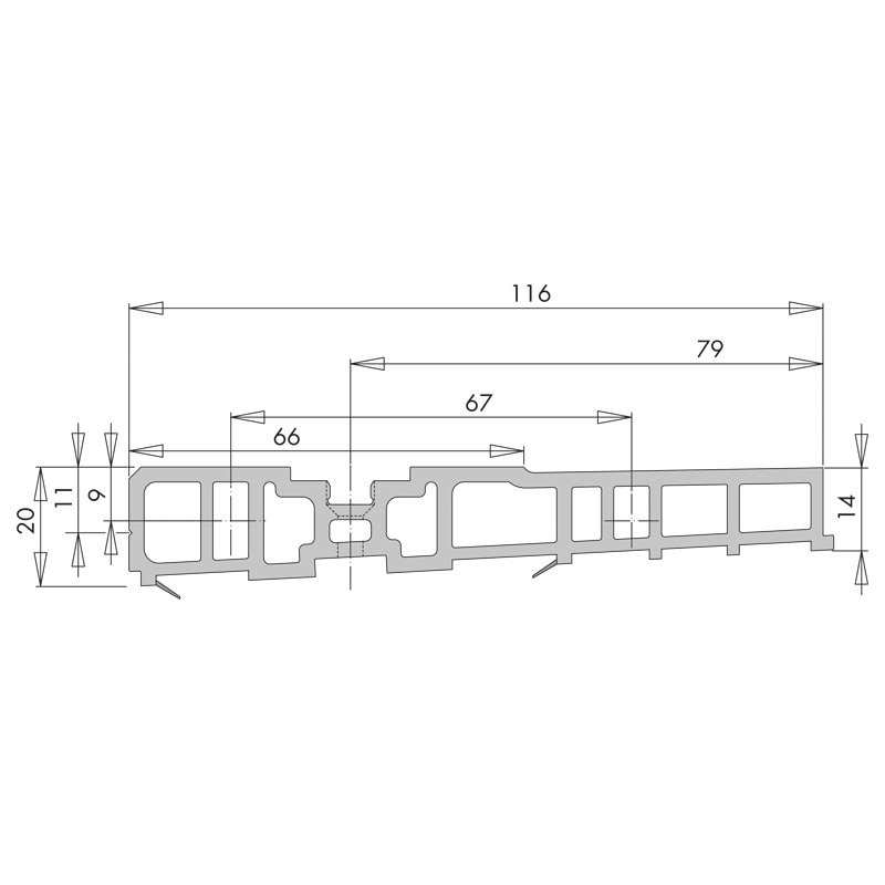 SIEGENIA Aufsatzschiene ECO PASS B203 S117 Holz IV92 Produktbild BIGSKZ L