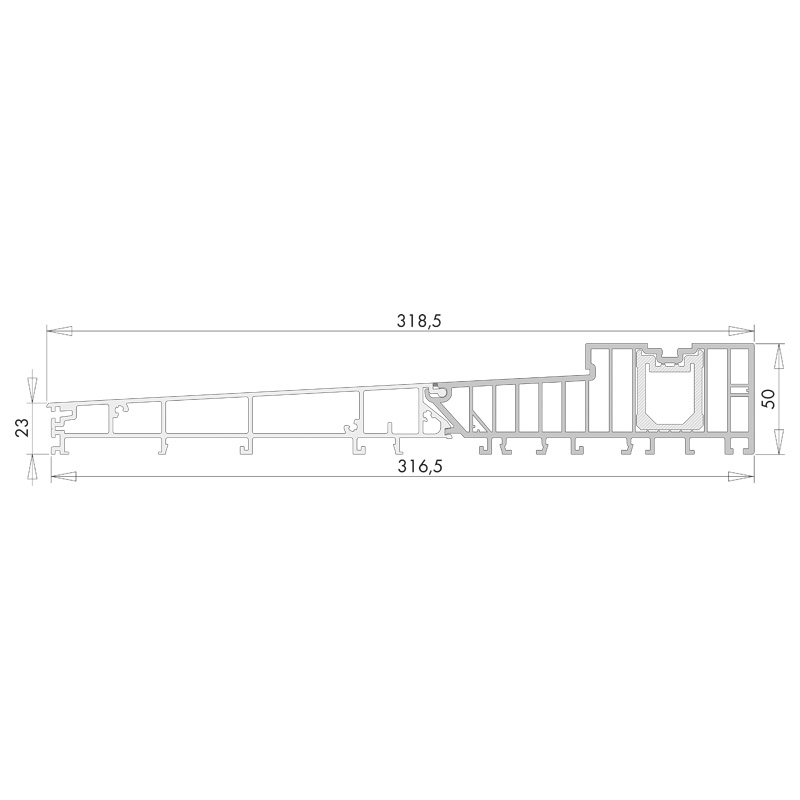 BODENSCHWELLE EP B318,5 GR.400 EV1 K1 Produktbild BIGSKZ L