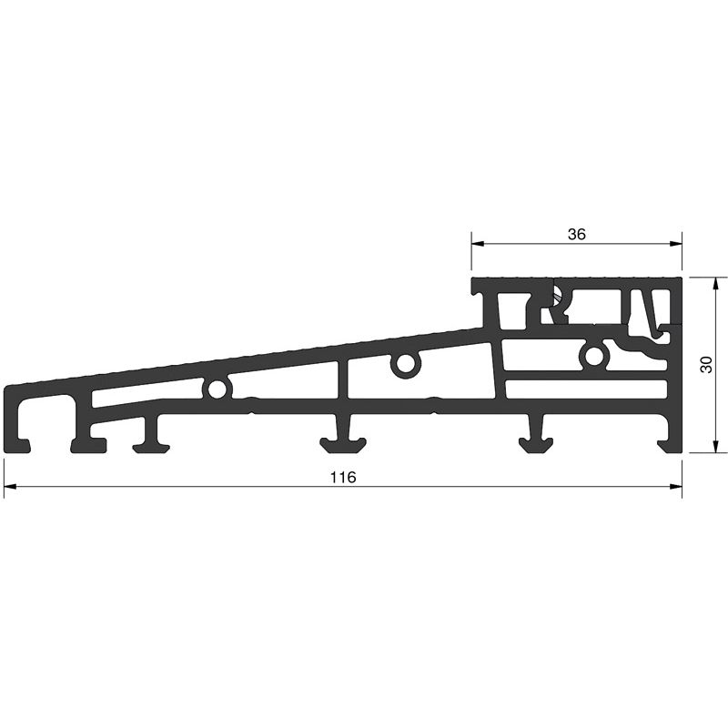 greenteQ Türschwelle TS11-30116-NL VEKA SL82 NL L=4,5m Produktbild BIGSKZ L