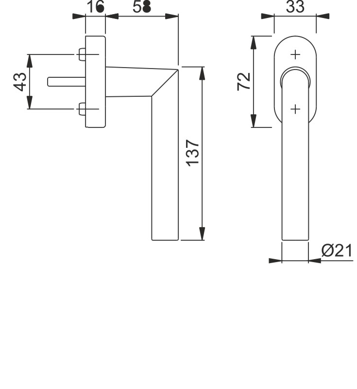 0400/US956 /F1 Alu natur/N10A, mit Arretierung/7mm/20-30mm vorst./HOPPE-Logo/90°/M5x35mm + M5x40mm Produktbild BIGSKZ L