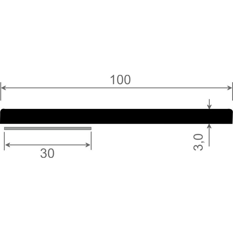 MENKE PVC-Flachprofil mit abgerundeten Ecken und Filmklebeband Produktbild BIGSKZ L