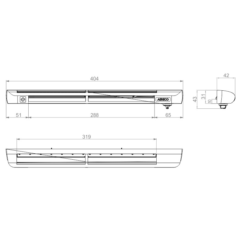 AERECO feuchtegeführter Außenbauteil-Luftdurchlass ZUFEH 110 Produktbild BIGSKZ L
