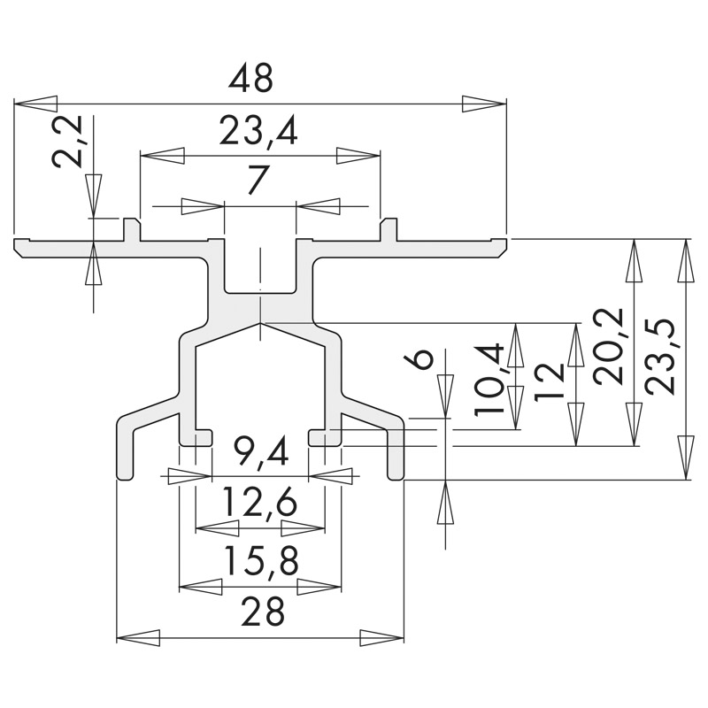 FUEHRUNGSSCH. RehauSynego Gr.670 EV1 B1 Produktbild BIGSKZ L