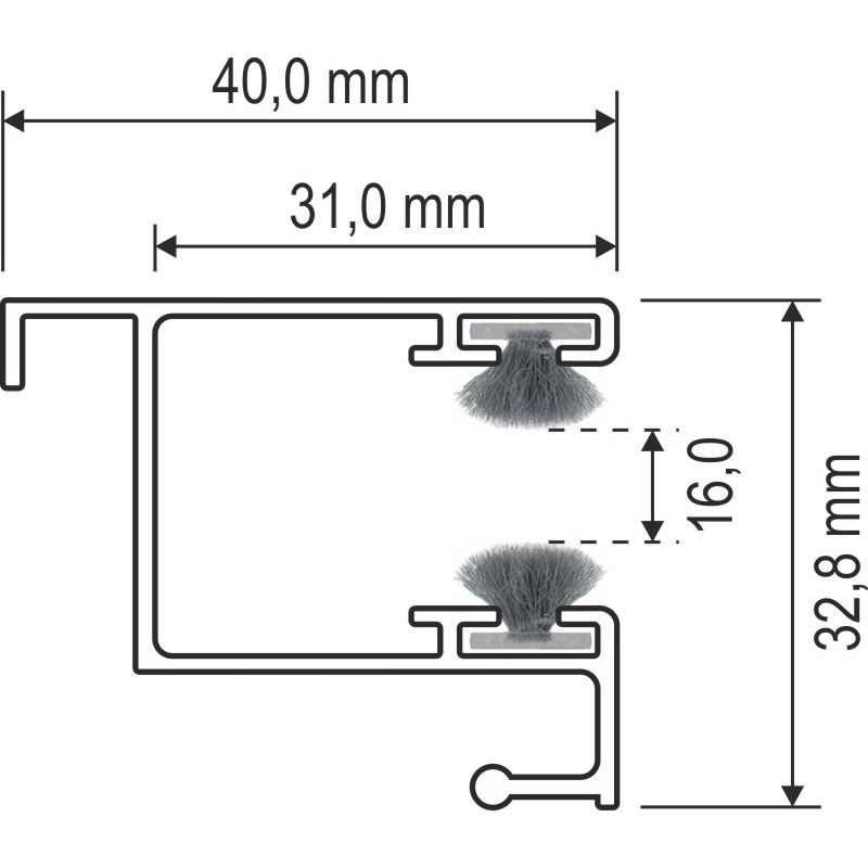 ALU-Rollladenführung IDEAL 40/33/14 Produktbild BIGSKZ L