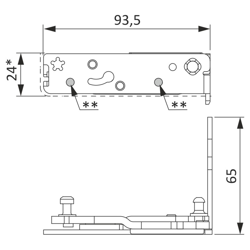 SIEGENIA-AUBI TITAN Ecklager AX 24-30 BSW Produktbild BIGSKZ L