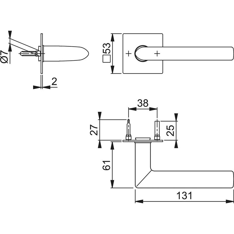 ZT-Drückerpaar mit Rosetten E1140Z/848N SST F69 Produktbild BIGSKZ L