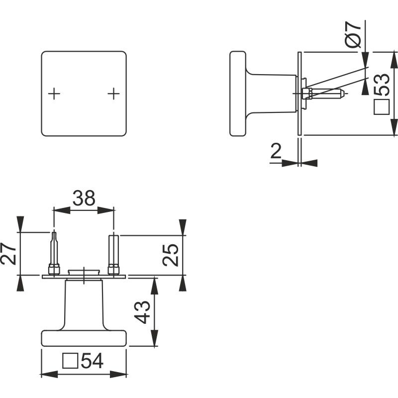 HOPPE Türknopf *M43/848N* Produktbild BIGSKZ L
