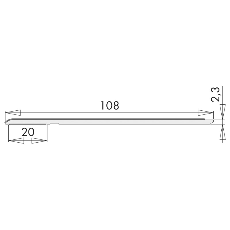 Trittschwelle flach EP B182Gr 200 EV1 B1 Produktbild BIGSKZ L