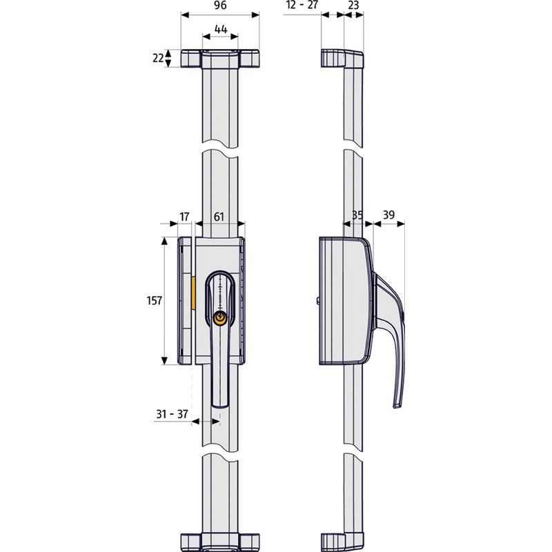 ABUS Fenster-Stangenschloss FOS650 Produktbild BIGSKZ L