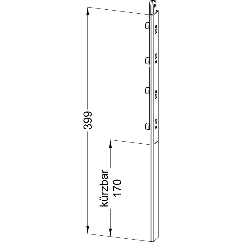 WINKHAUS Anschlussschiene T-ASS-A U26 BN13-5,5-399-1 mittel Produktbild BIGSKZ L