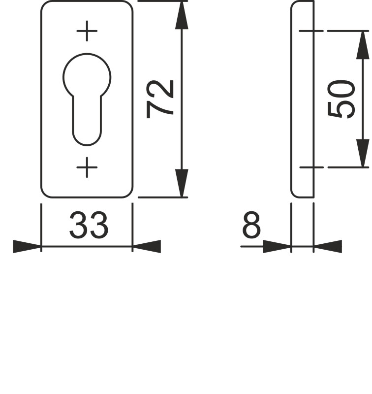 44S-SR Stück/8,2 mm/F9-2 Alu Stahl matt/Profilzylinder Produktbild BIGSKZ L
