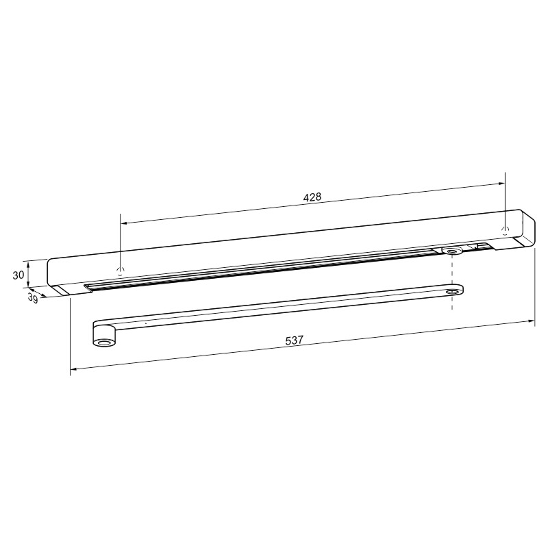 DORMAKABA Gleitschiene G-EMF XEA 140° Produktbild BIGSKZ L