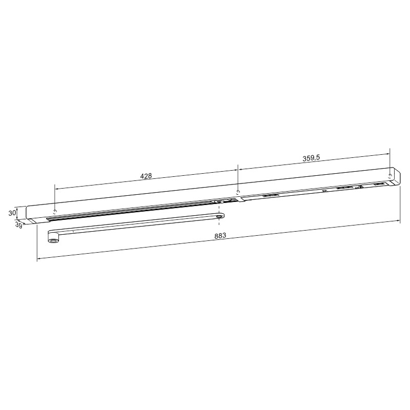 DORMAKABA Gleitschiene G-EMR XEA 140° Produktbild BIGSKZ L
