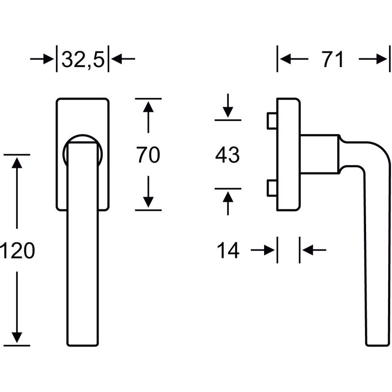 FSB Fenstergriff 34 1004 schm.eckige Ros 10/24-38 mm ER Produktbild BIGSKZ L