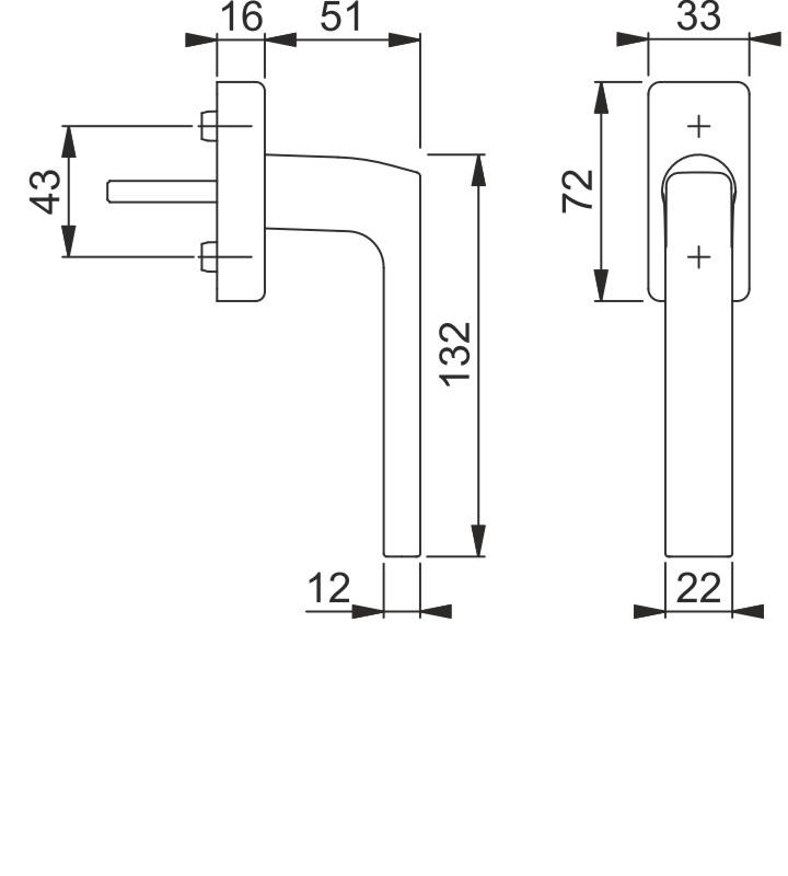HOPPE Fenstergriff DALLAS 0643/US944 Secustik®  VarioFit® - inkl. Schrauben Produktbild BIGSKZ L