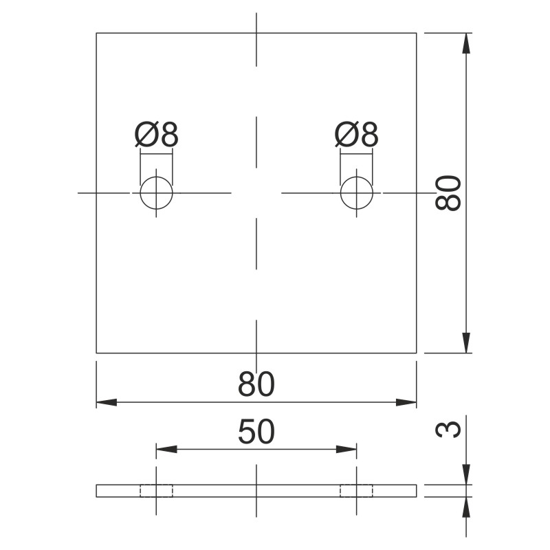 System ETB Platte Klima Konform Flachblech 80x80x3mm für AB Produktbild BIGSKZ L