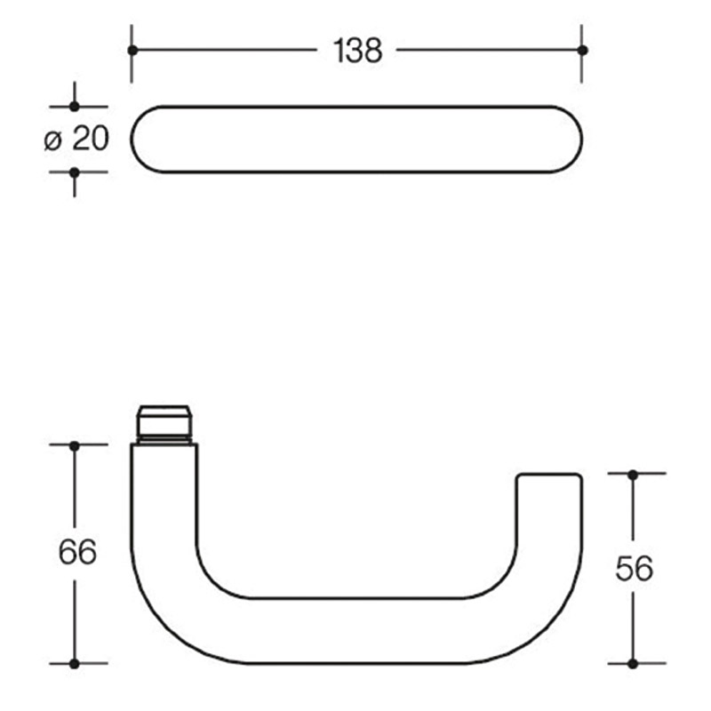 HEWI 111R01.130 Zimmergarnitur 111R / 305.20R / 306.23, senfgelb, BB, VK8, TS38,1-48,0 Produktbild BIGSKZ L