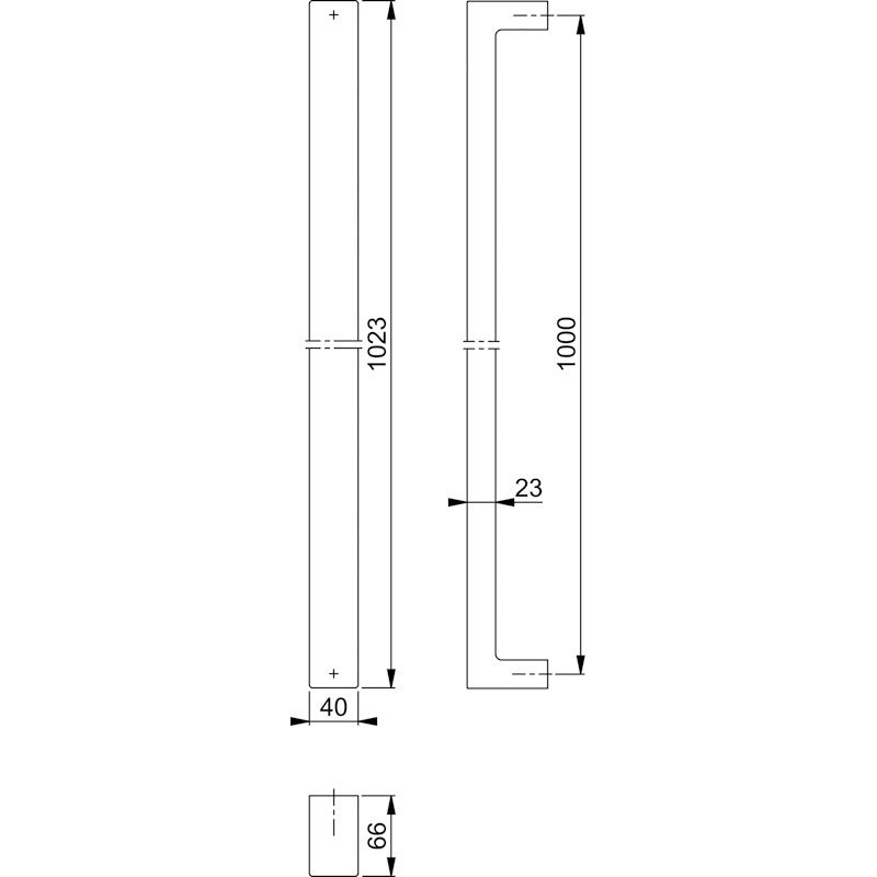 HOPPE Türgriff E5095 mit geraden Stützen Produktbild BIGSKZ L