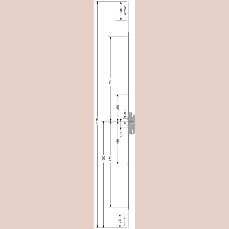 Mehrfachverriegelung schlüsselbetätigt MFS BS2100AG-----F-- 16K35928MLR31R002H1 Produktbild BIGSKZ L