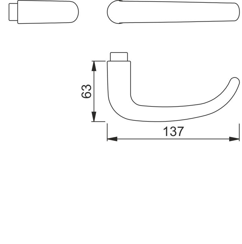 1301 Lochteil für HOPPE-Schnellstift / F1 Alu natur / 8 mm / Ø18 mm, 5,8 mm Bundlänge Produktbild BIGSKZ L