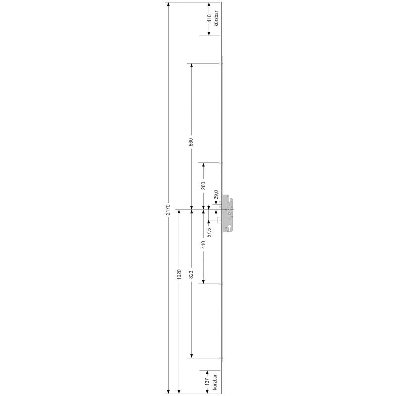 KFV Mehrfachverriegelung F16/35 BS2100 mit 2 Pilzzapfen und Softlockfalle Produktbild BIGSKZ L