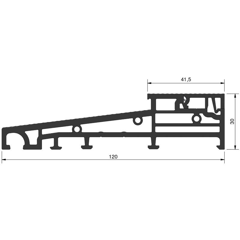 greenteQ Türschwelle TS14-30120-NL GEALAN 9000 4,5 m Produktbild BIGSKZ L