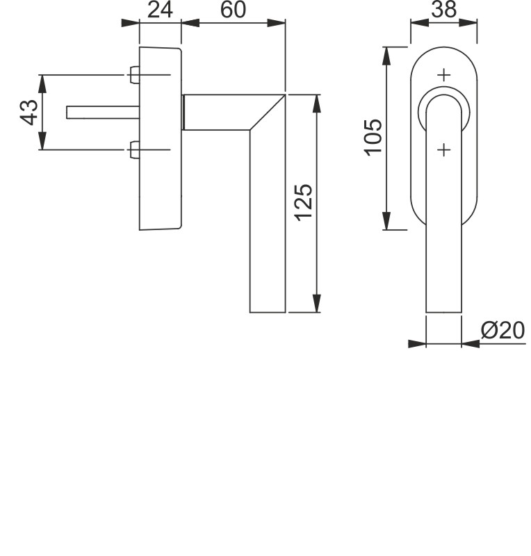 HOPPE eFenstergriff AMSTERDAM E0400/FR-408 Secustik® - inkl. Schrauben Produktbild BIGSKZ L