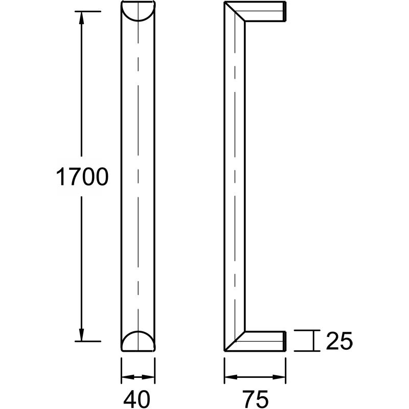 Türgriff ES 4025 auf Gehrung Produktbild BIGSKZ L
