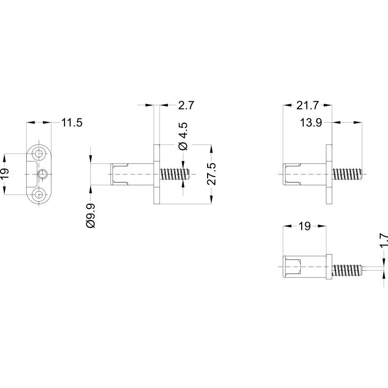 WINKHAUS Riegelschaltkontakt T-HT RSK SMART II 6M KAB+MA+BS SW/SL Produktbild BIGSKZ L