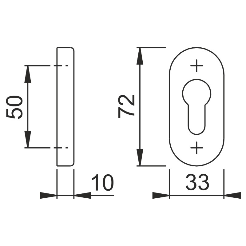 55S Stück / 10 mm / F1 Alu natur / Profilzylinder Produktbild BIGSKZ L