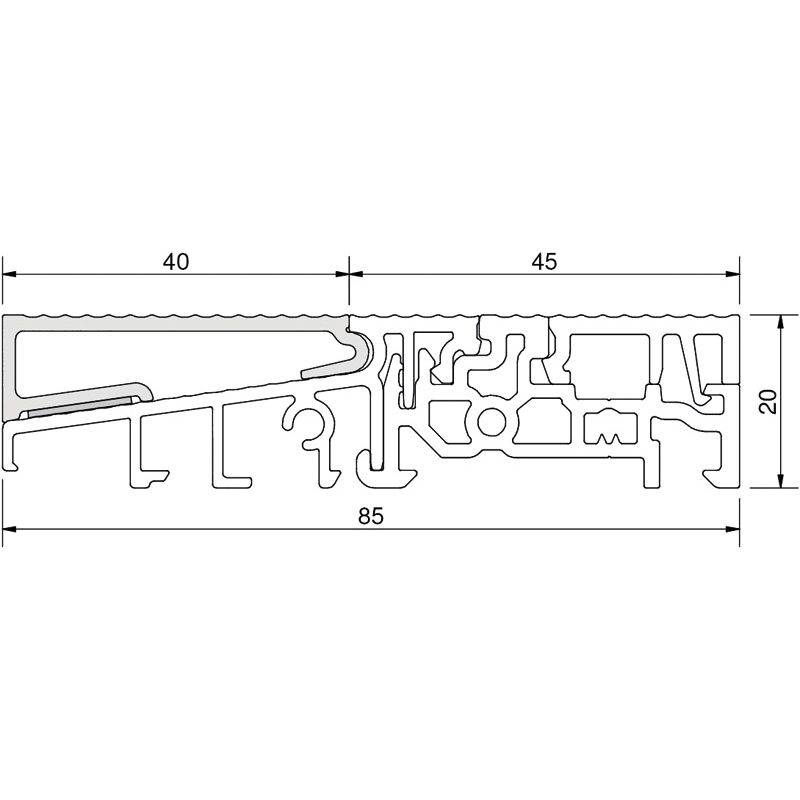 GKG Aufsatzprofil TSA8851 auswärtsöffnend Produktbild BIGSKZ L