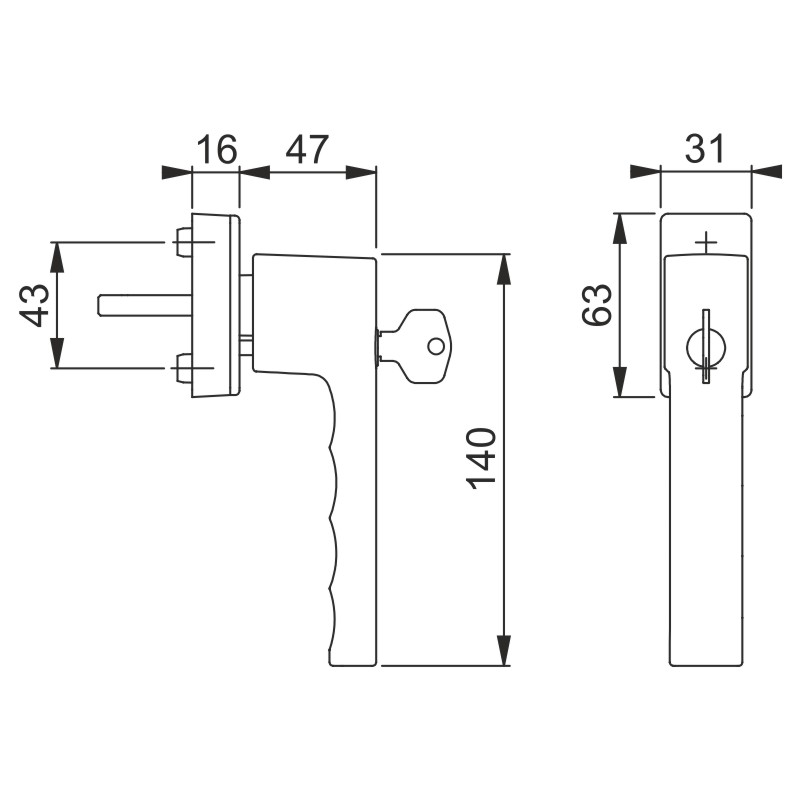 HOPPE Fenstergriff TOULON 0737S/UD9024 SecuForte® VarioFit® - inkl. Schrauben Produktbild BIGSKZ L