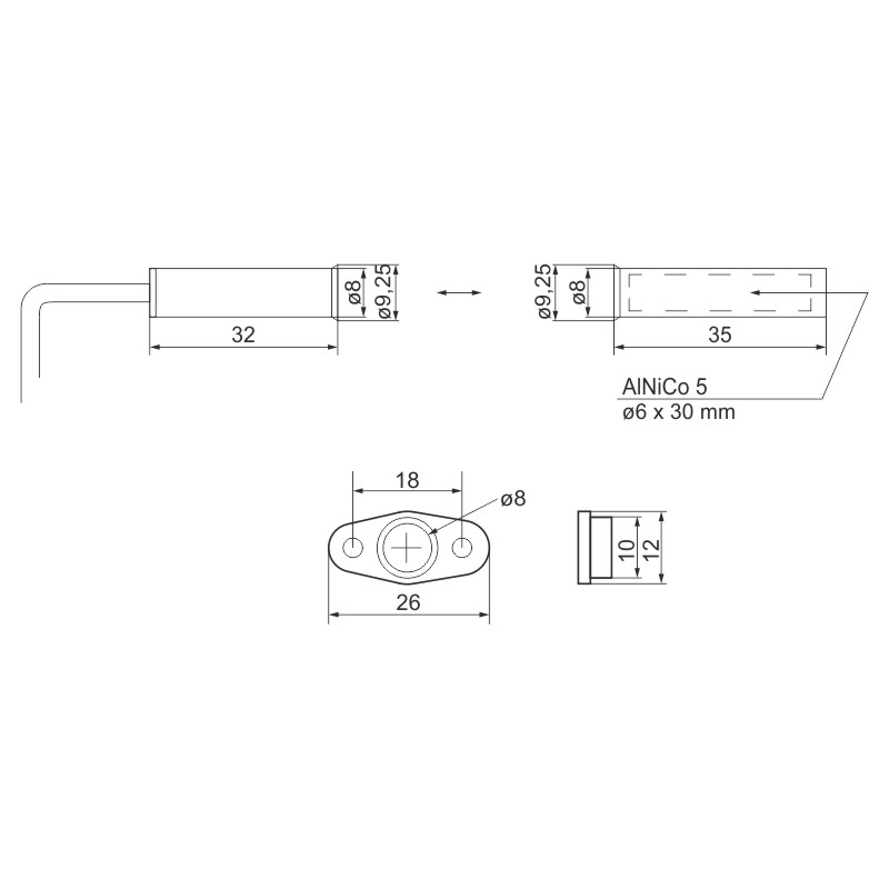 effeff Rundreedkontakt mit Flansch Modell *10295-6* Produktbild BIGSKZ L
