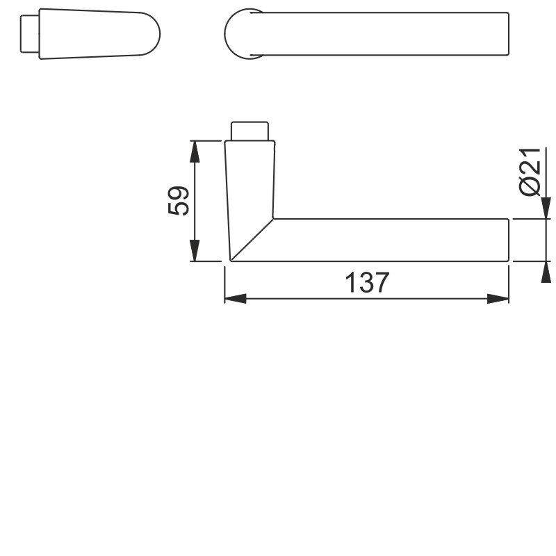1400 Lochteil für HOPPE-Schnellstift / F1-2-S Alu natur matt SecuSan® (nur für Innenbereich geeignet) / 8 mm / Ø18 mm, 5,8 mm Bundlänge Produktbild BIGSKZ L