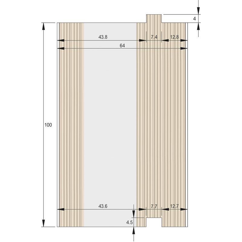 greenteQ Unterbaudämmprofil PVC/EPS 64 mm für GKG Türschwelle TS5... Produktbild BIGSKZ L