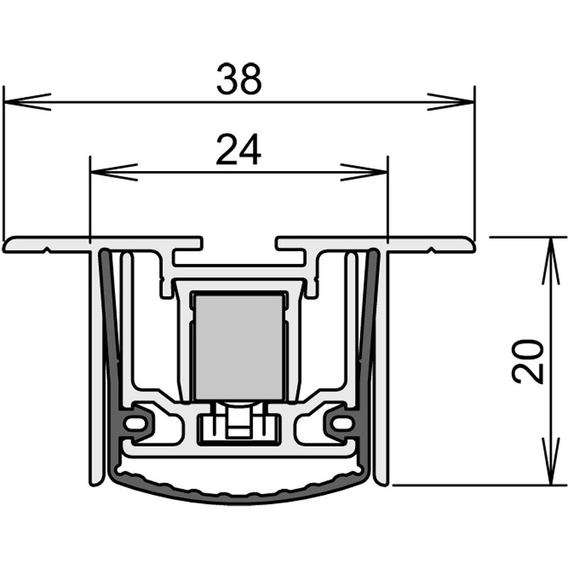 ATHMER Automatische Türdichtung SCHALL-EX SLIDE L-24/20 TS Produktbild BIGSKZ L