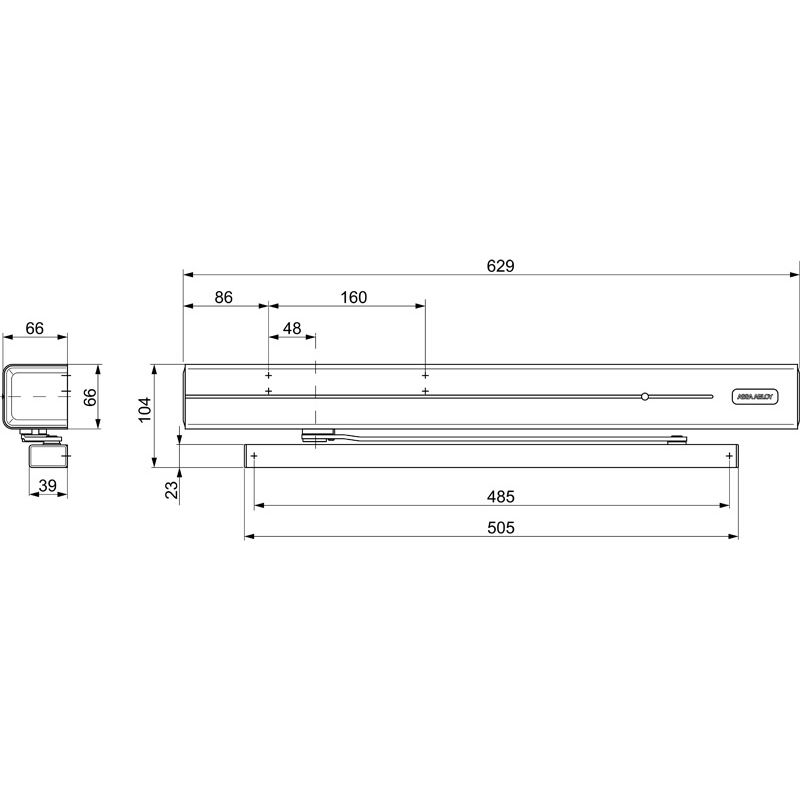ASSA ABLOY Türschließer DC700FMSK mit Freilauffunktion und Rauchschalter ohne Gleitschiene Produktbild BIGSKZ L